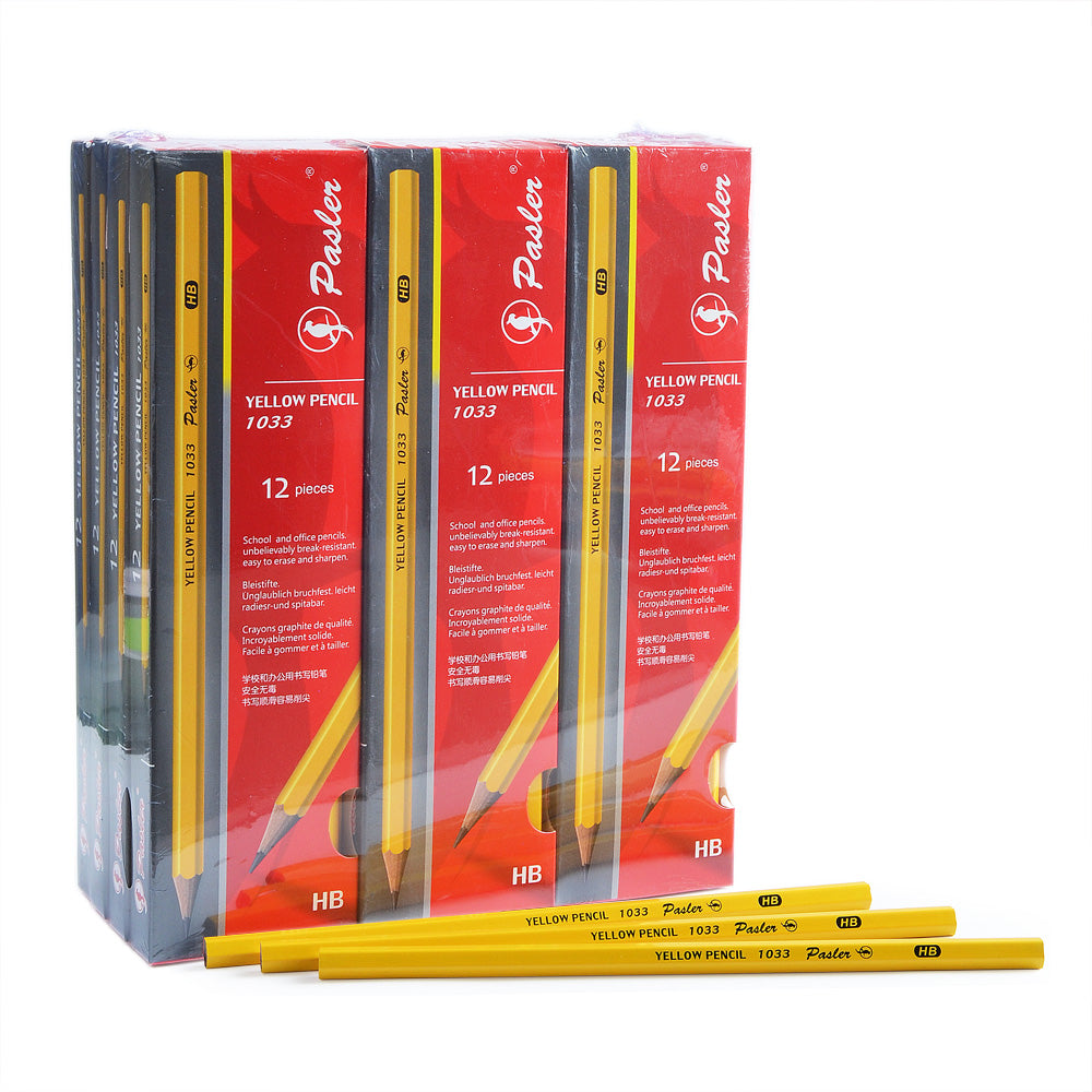 1033 Yellow Pencil Pack of 12set of 144pcs