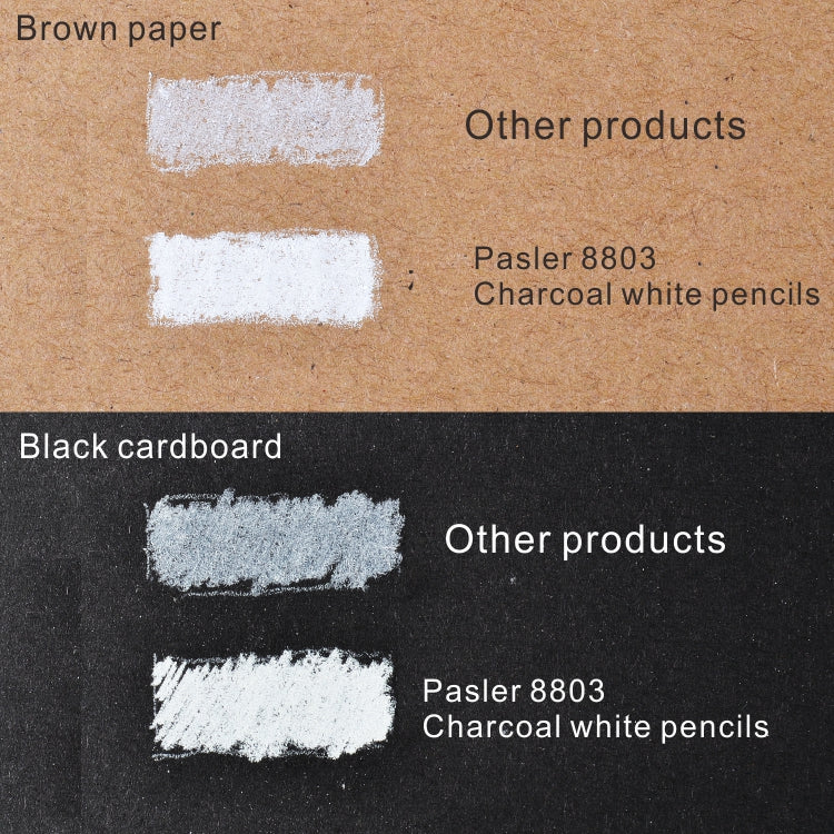 Dyvicl White Charcoal Pencils Drawing Set, 6 Pcs Sketch Highlight Penc –  WoodArtSupply