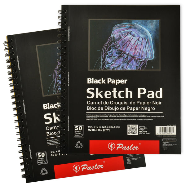 17 Century Large Drawing Paper Sketch Pad - Black – Choosing Keeping