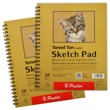 Small Sketchbook - Sketch Book 5.5x8.5 - Pack of 2, 200 Sheets  (68lb/100gsm), Spiral Bound Artist Sketch Pad, 100 Sheets Each, Durable  Acid Free