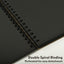 Pasler 5.5X8.5" Black Sketch Pad,2 pack, 100 Sheets (92lb./150gsm), Spiral Bound Artist Sketch Book, Acid Free Drawing Paper
