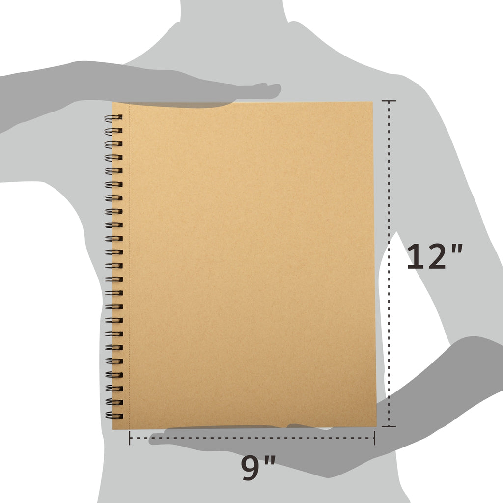 Pasler 5.5X8.5 Toned tan Sketch Pad,2 Pack 100 Sheets (86lb