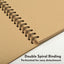 Pasler 9X12" Toned tan Sketch Pad,2 pack, 100 Sheets (86lb./128gsm), Spiral Bound Artist Sketch Book, Acid Free Drawing Paper