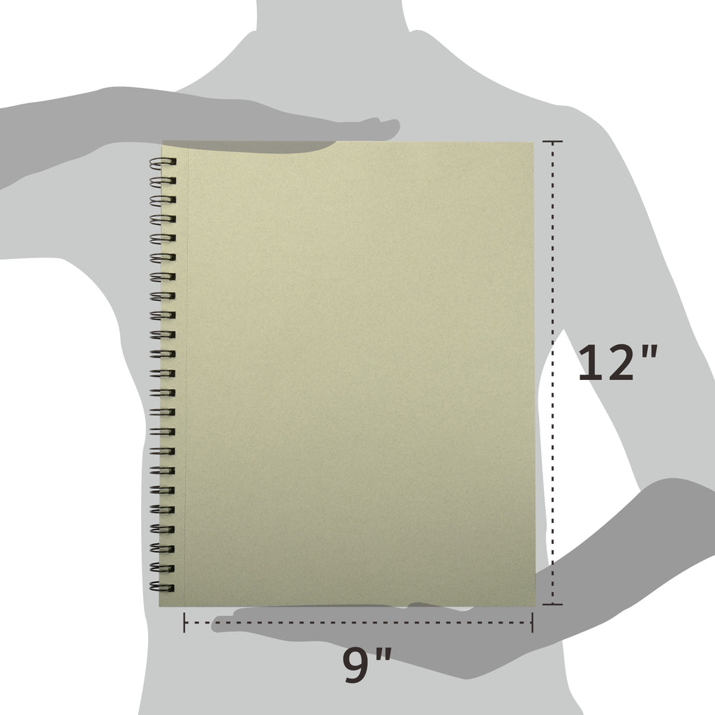 Pasler 9X12 Black Sketch Pad,2 Pack 100 Sheets (92lb./150gsm), Spiral  Bound Artist Sketch Book, Acid Free Drawing Paper