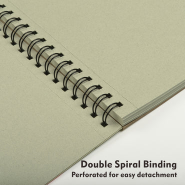 Two Pack Spiral Bound Sketchpad for Travel and Portable Sketch Work - 200  Sheets Total - Pad 70lb/100g for Drawing (5.5x8.5)