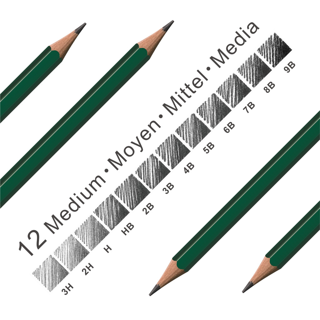 Pasler Matt Sketch Drawing Pencil Set of 6 Count including (2B,4B